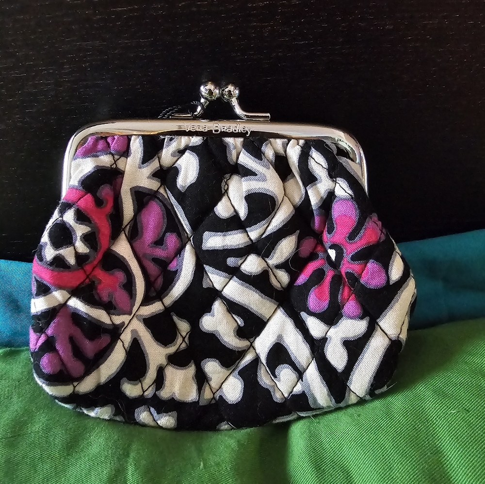 NWT Vera Bradley Kiss Coin Purse floral design - Picture 7 of 7